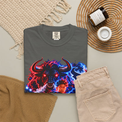 Houston Texans Bull Graphic T-Shirt — Neon Player & Team Logo Football Tee