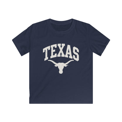 Kids Texas Longhorns Graphic Tee — Vintage Sports School Spirit Shirt