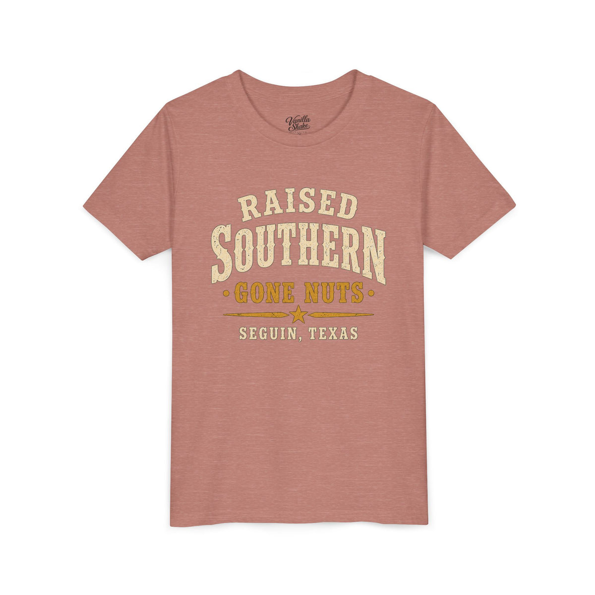 Youth Tee — "Raised Southern, Lone Star" Seguin, Texas Kids Shirt