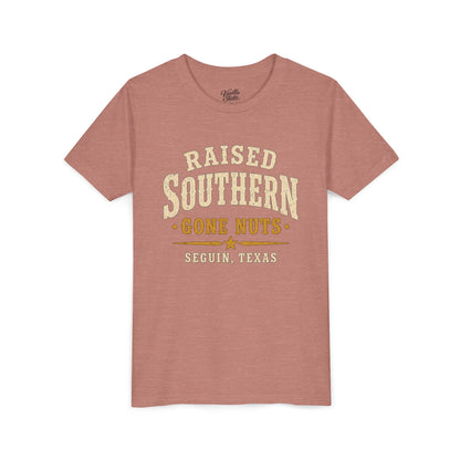Youth Tee — "Raised Southern, Lone Star" Seguin, Texas Kids Shirt