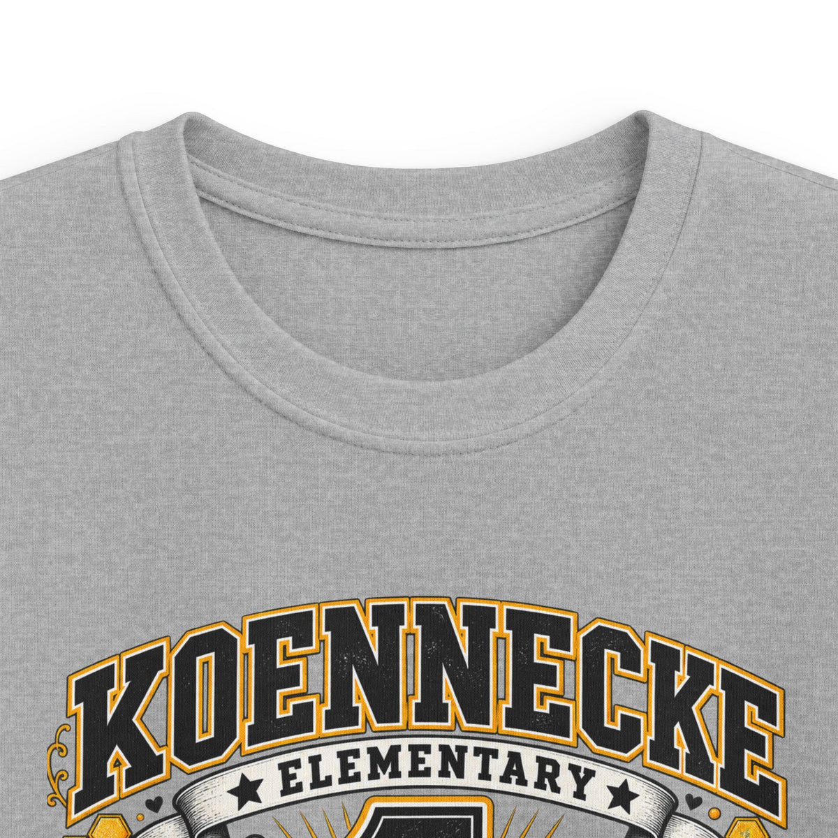 First Grade Kids Tee — 'Koennecke Elementary' Back-to-School Bee Design