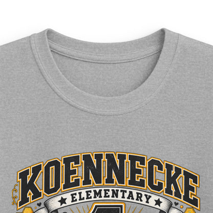 First Grade Kids Tee — 'Koennecke Elementary' Back-to-School Bee Design