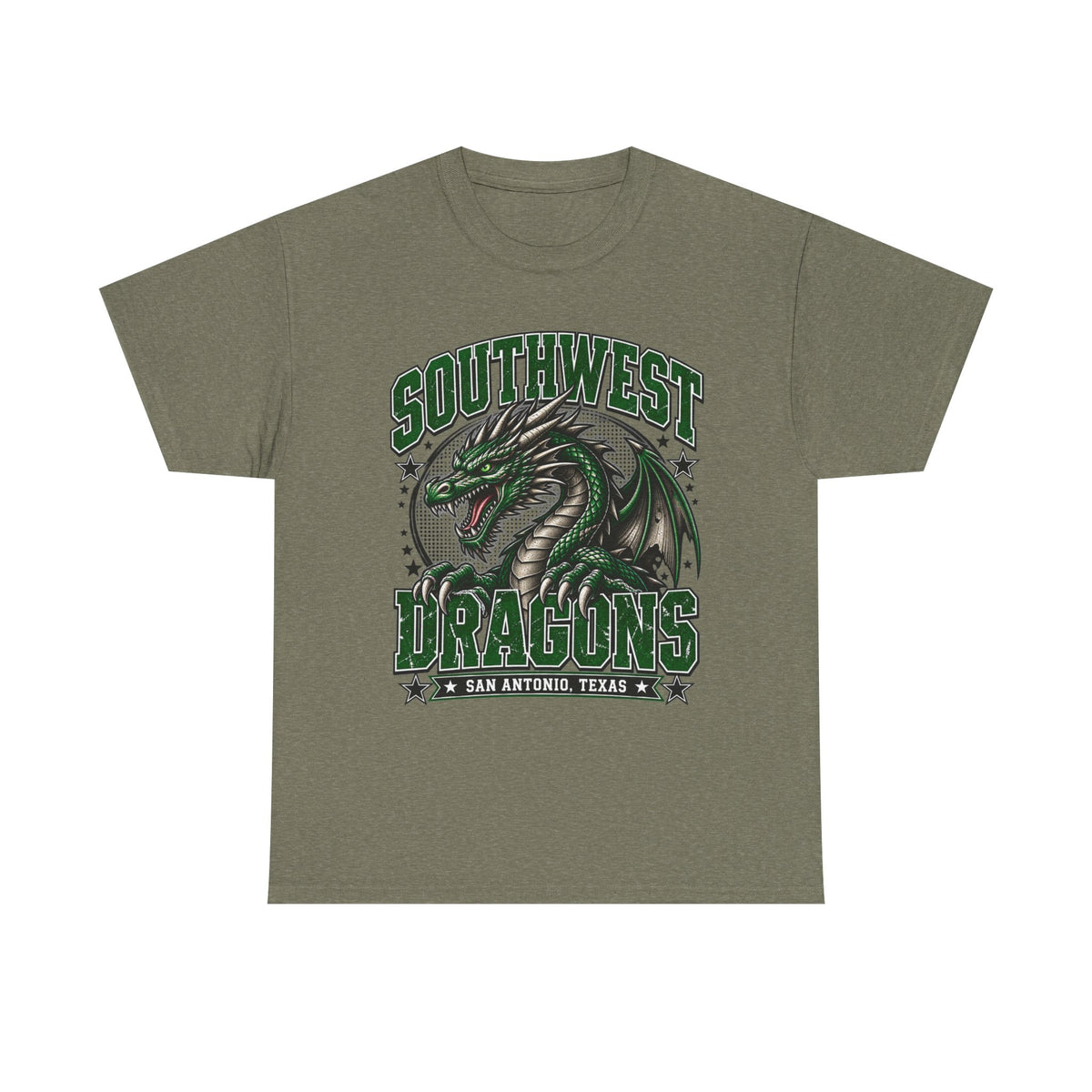 Southwest Dragons T-Shirt — San Antonio Texas Green Dragon Graphic Tee