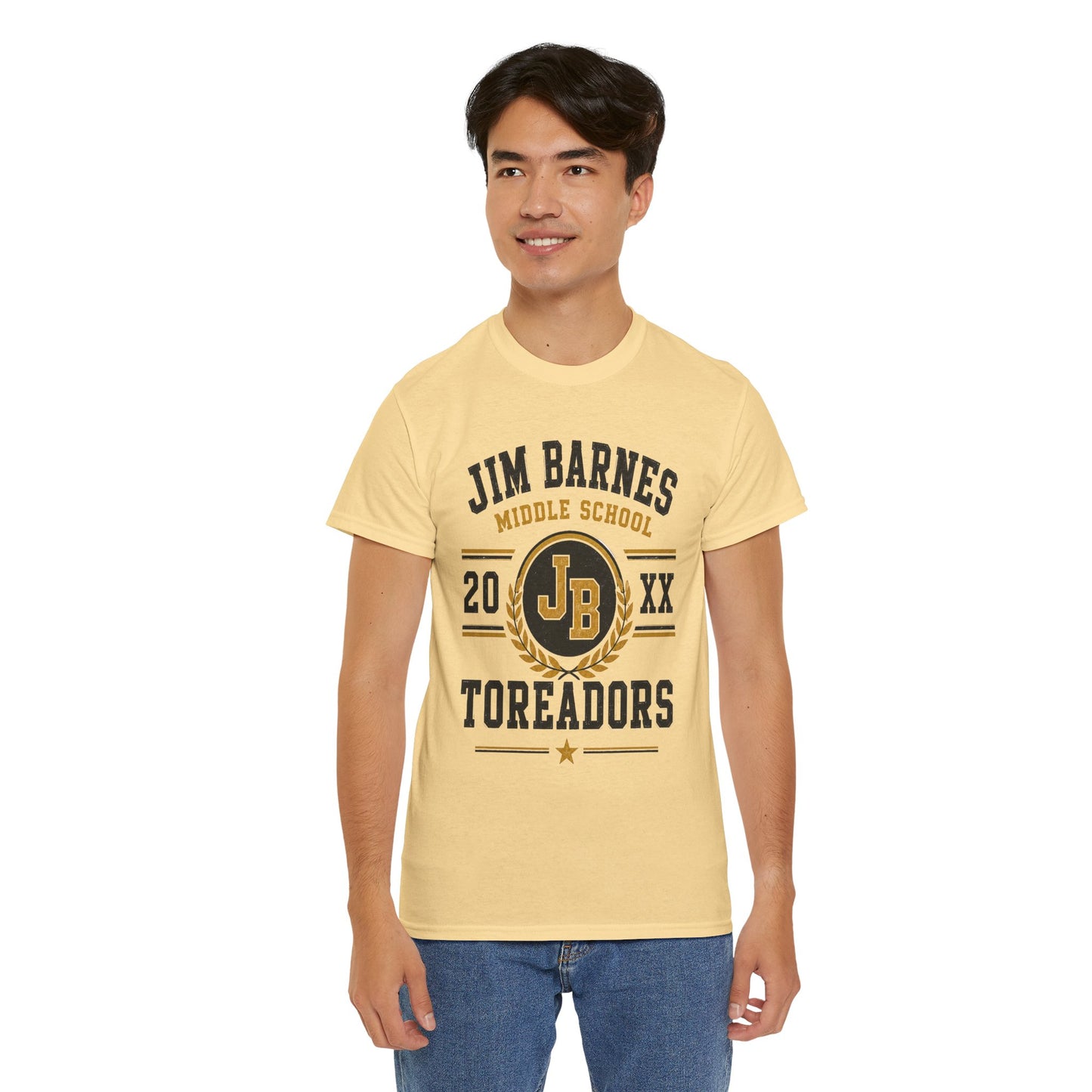 Jim Barnes Middle School Toreadors T-Shirt — School Spirit Tee with JB Crest
