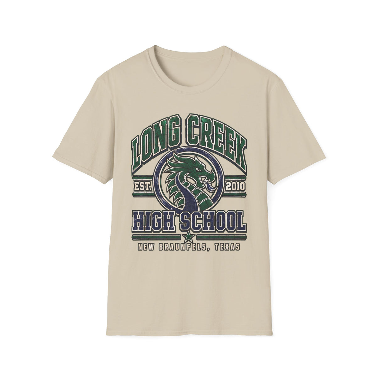 Long Creek High School Mascot T-Shirt — School Spirit Dragon Tee (Established 2010)