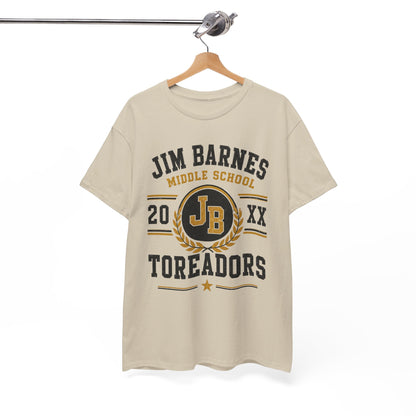 Jim Barnes Middle School Toreadors T-Shirt — School Spirit Tee with JB Crest
