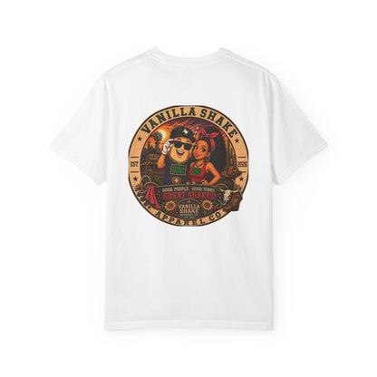 Mr. & Mrs. Shake Logo Unisex Garment-Dyed T-shirt