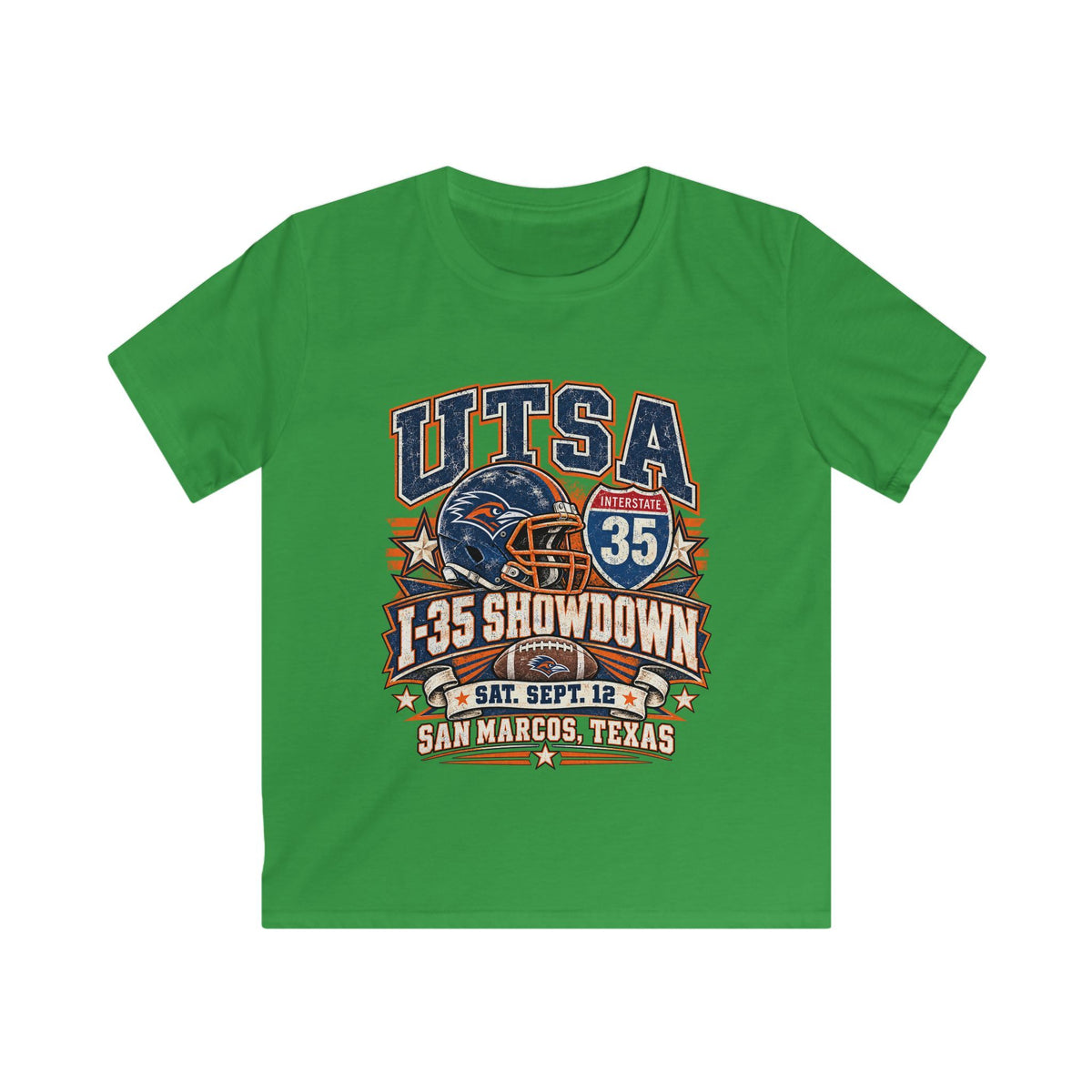 UTSA I‑35 Showdown Kids T‑Shirt — San Marcos Football Game Tee