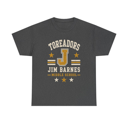Toreadors Jim Barnes School Letterman Tee — Vintage School Spirit T-Shirt
