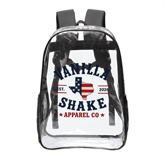 Vanilla Shake Apparel Logo Single Pocket Backpack with mesh pockets