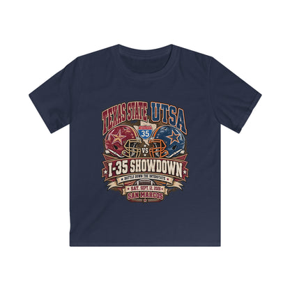 Kids Football Tee – I-35 Showdown Texas State vs UTSA Youth Game Shirt
