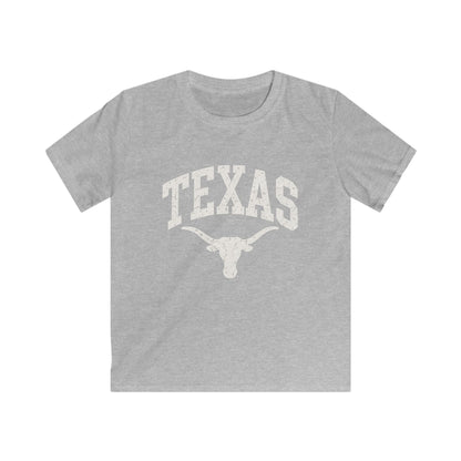 Kids Texas Longhorns Graphic Tee — Vintage Sports School Spirit Shirt