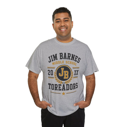 Jim Barnes Middle School Toreadors T-Shirt — School Spirit Tee with JB Crest