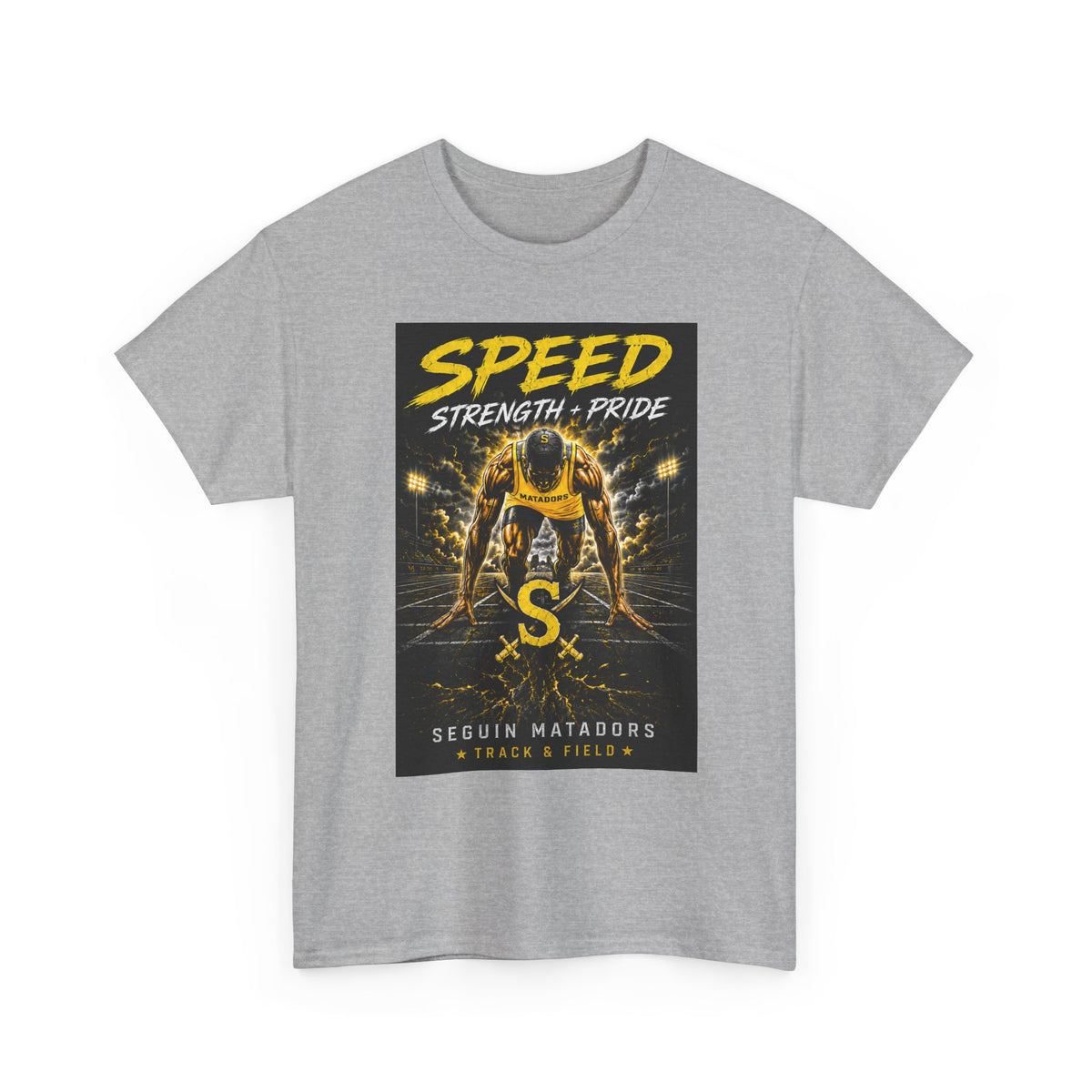 Speed Strength Pride Tee — Seguin Matadors Football Graphic T-Shirt