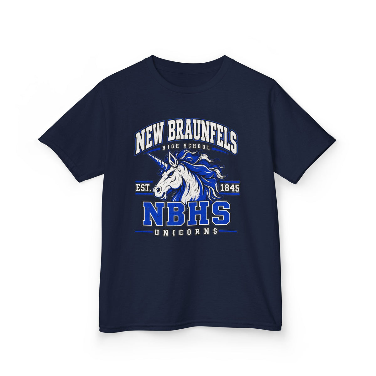 New Braunfels NBHS Unicorn Kids T‑Shirt — School Spirit Tee