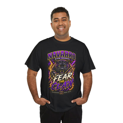 Navarro High "Fear the Claw" Panther Tee — School Spirit Football Shirt
