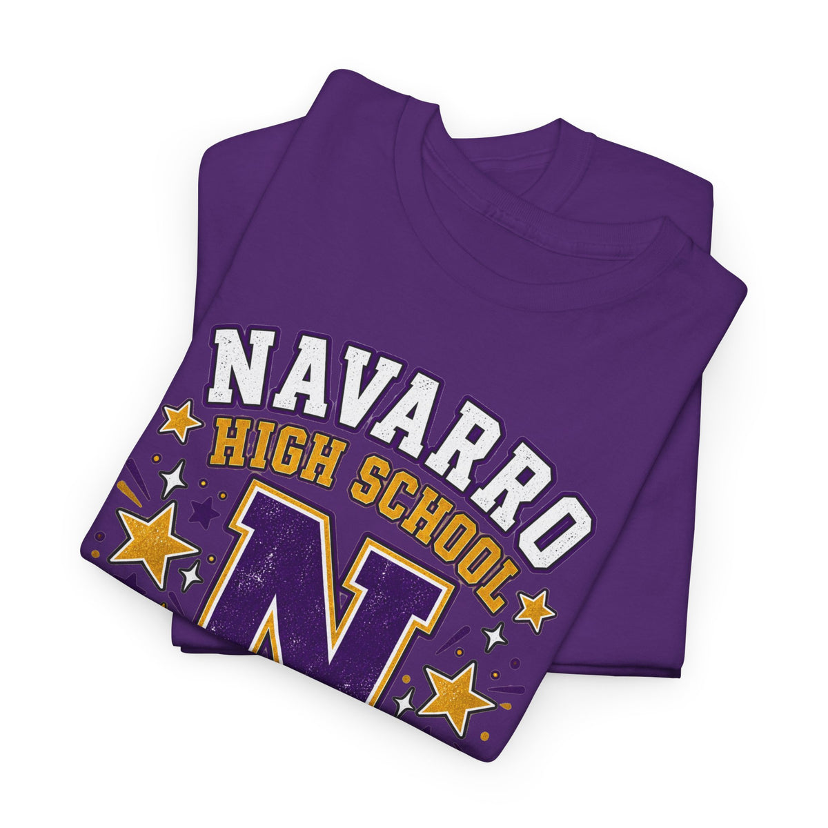 Navarro Panthers High School Tee — 'N' Leopard Ribbon Paw Print Design