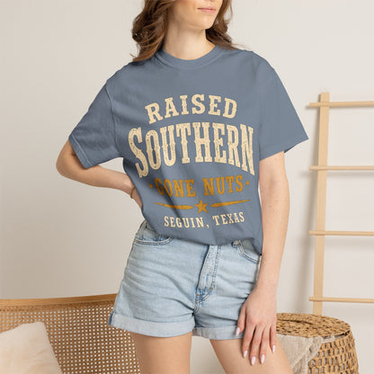 Raised Southern "Gone Nuts" T-Shirt — Seguin, Texas Retro Country Tee