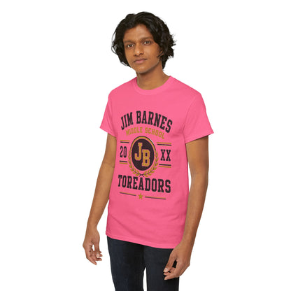 Jim Barnes Middle School Toreadors T-Shirt — School Spirit Tee with JB Crest