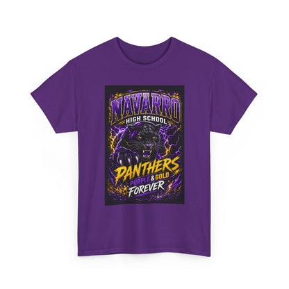 Navarro High Panthers T‑Shirt — Purple & Gold "Panthers Forever" School Spirit Tee
