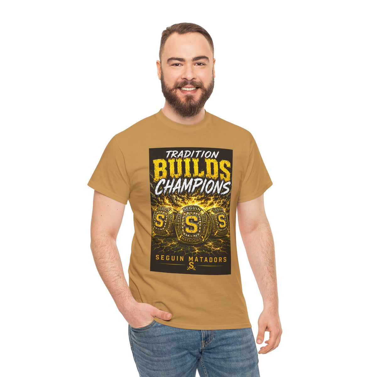 Tradition Builds Champions Tee — Seguin Matadors School Spirit T-Shirt