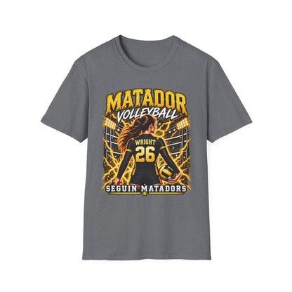 Custom Seguin Matador Volleyball Player Tee | Personalized Name & Jersey Number