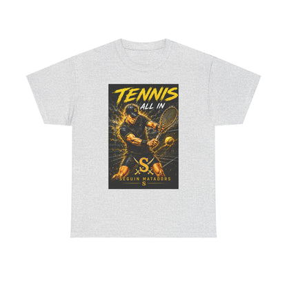 Tennis All In Graphic Tee — Vintage Tennis Player Poster Shirt
