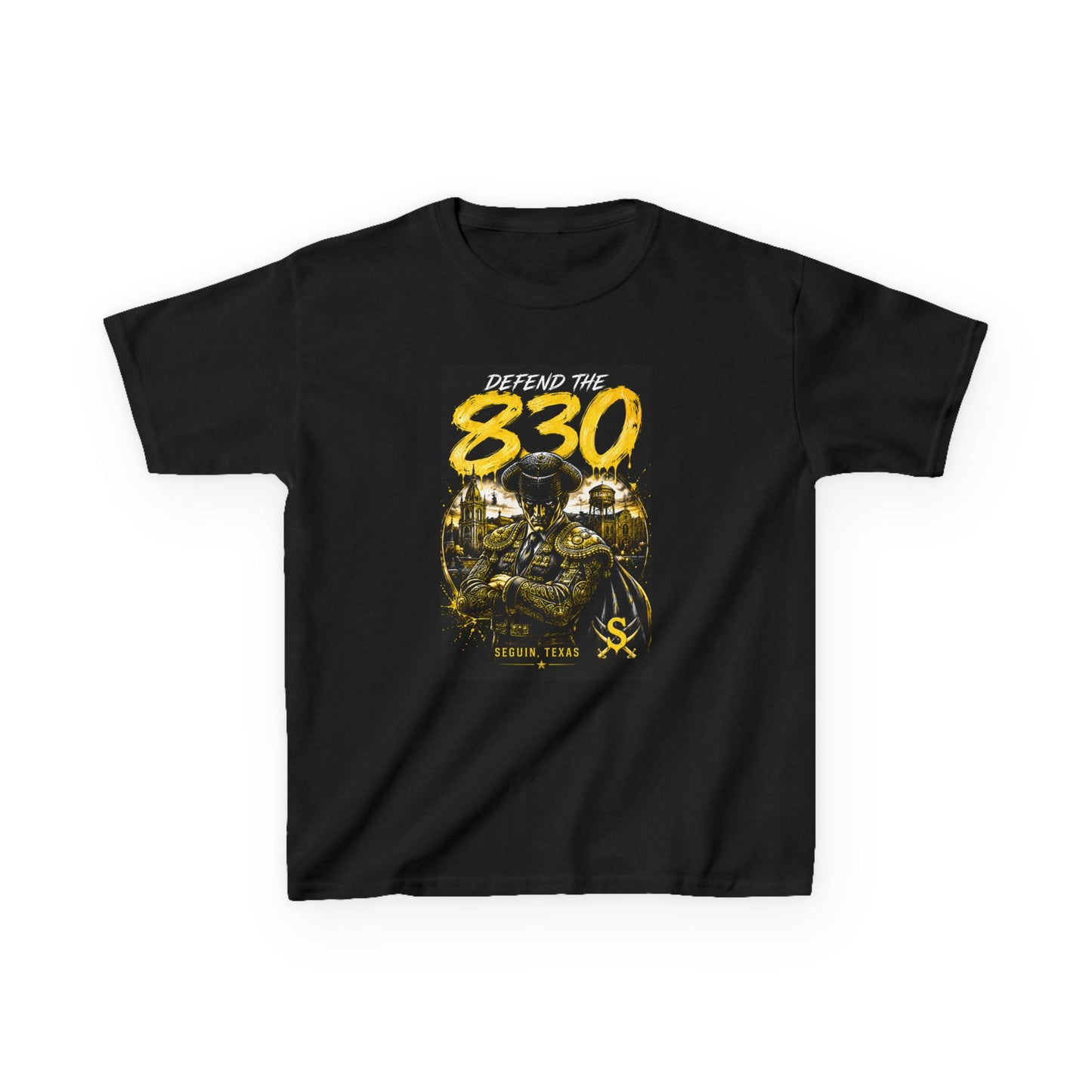 Kids Tee — "Defend the 830" Skull Graphic Youth T‑Shirt
