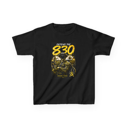 Kids Tee — "Defend the 830" Skull Graphic Youth T‑Shirt