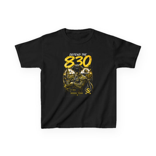 Kids Tee — "Defend the 830" Skull Graphic Youth T‑Shirt