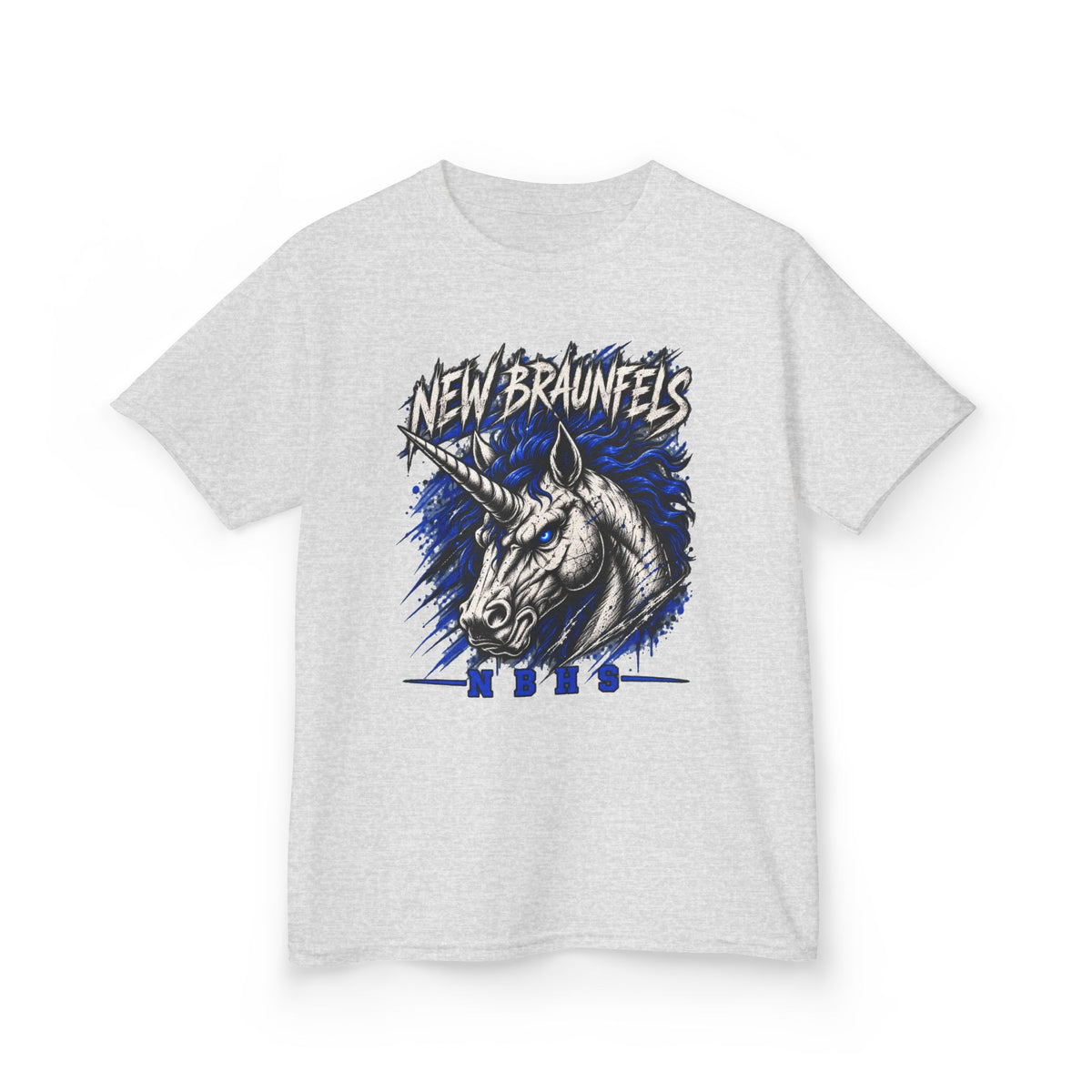 New Braunfels Unicorn Kids T‑Shirt — Blue Graphic Tee for Children