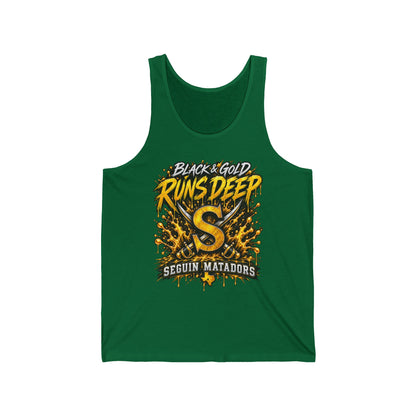 Seguin Matadors "Black & Gold Runs Deep" Tank Top
