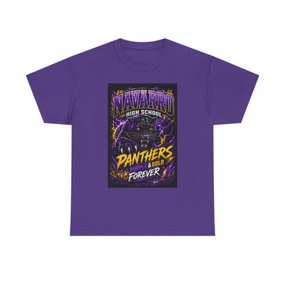 Navarro High Panthers T‑Shirt — Purple & Gold "Panthers Forever" School Spirit Tee