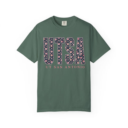 UTSA Floral Logo T‑Shirt — UT San Antonio Collegiate Tee