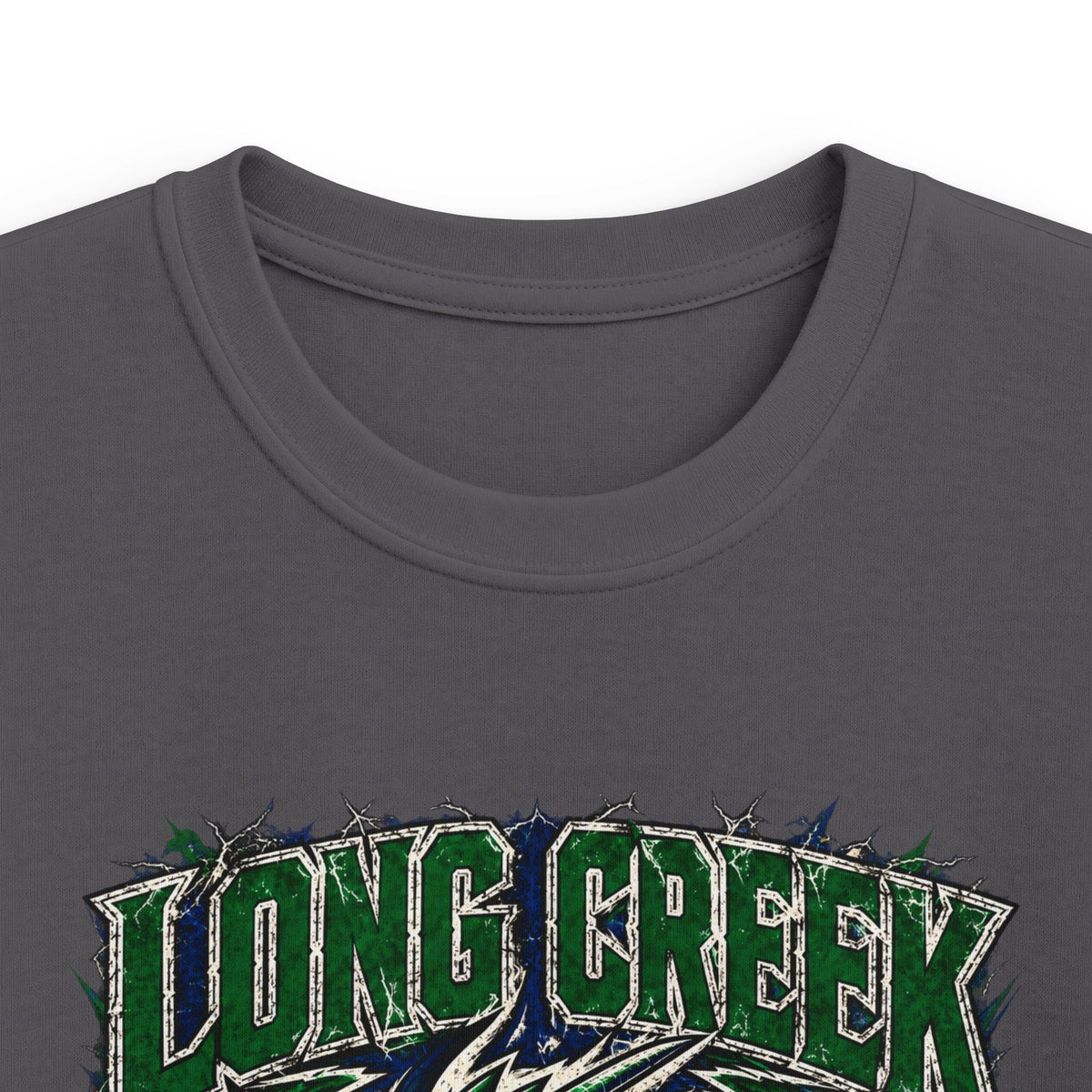 Long Creek Dragons Kids Tee — Green Fierce Dragon School Spirit Shirt
