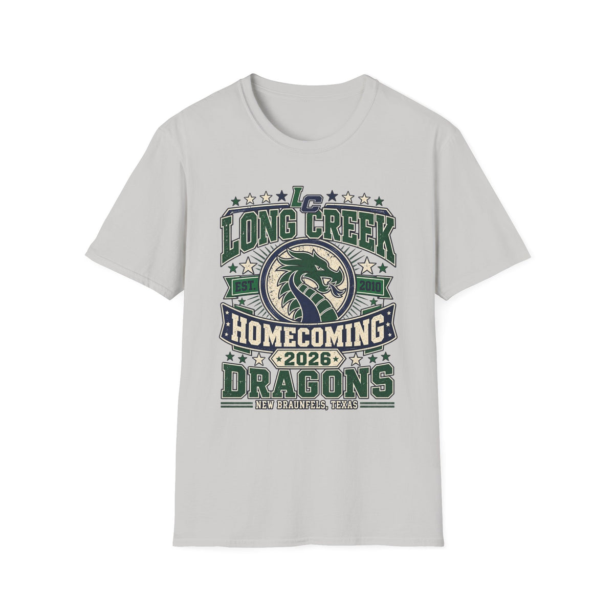 Long Creek Dragons Homecoming T-Shirt — School Spirit Tee (Est. 2020)