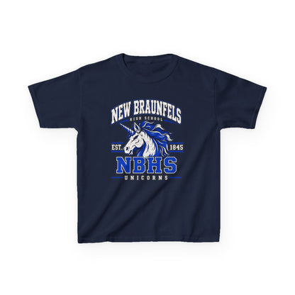New Braunfels NBHS Unicorn Kids T‑Shirt — School Spirit Tee