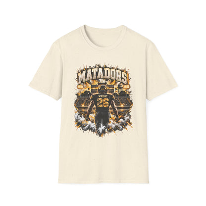 Matadors Football Player Graphic T-Shirt — Team Jersey Number 26 Fan Tee