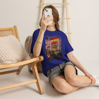 Retro Diner Photo T‑Shirt – 'A Hand Out Of It' Vintage Neon Tee