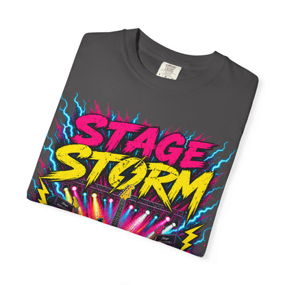 Stage Storm Rock Band T-Shirt — "Stage Storm" Guitar Concert Graphic Tee