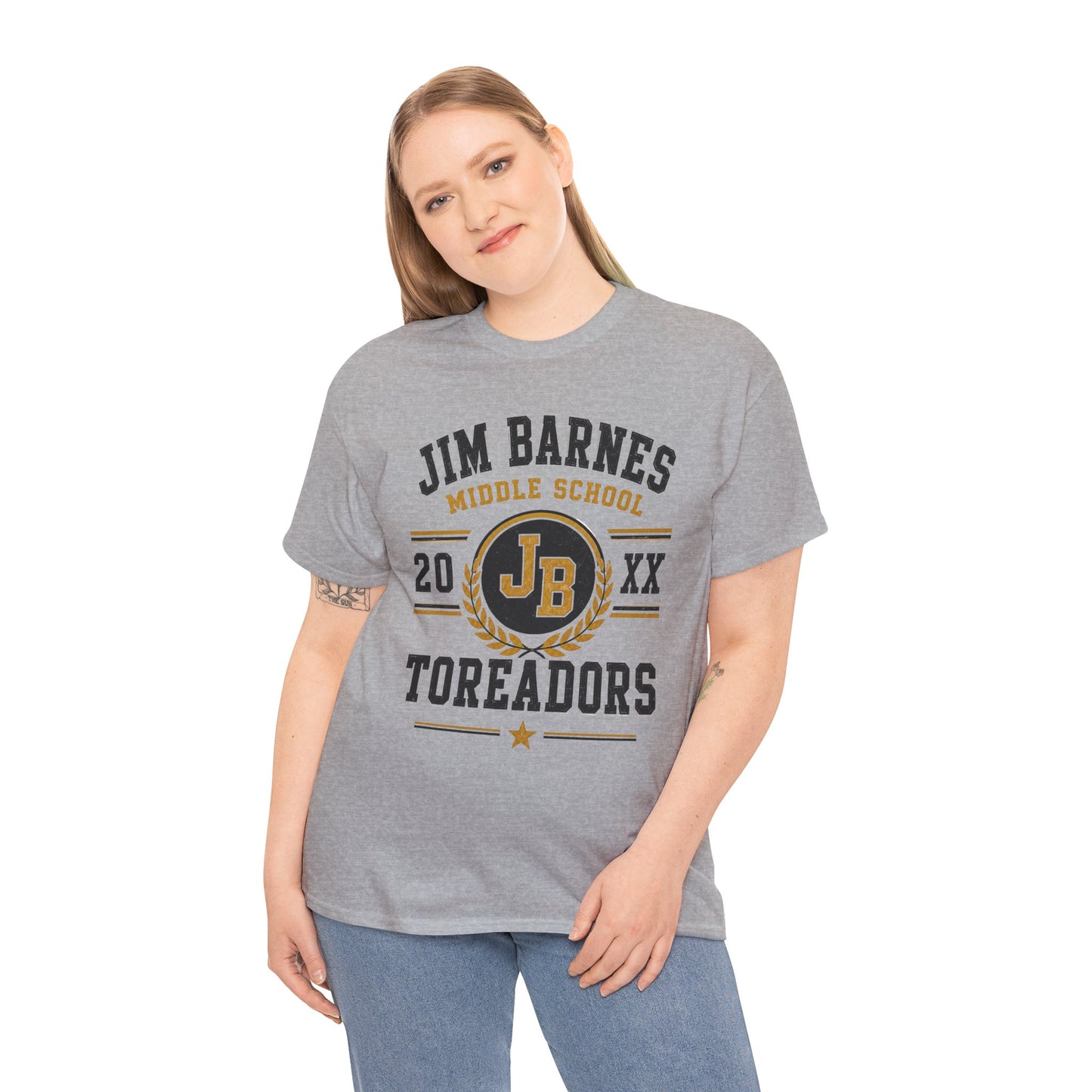 Jim Barnes Middle School Toreadors T-Shirt — School Spirit Tee with JB Crest