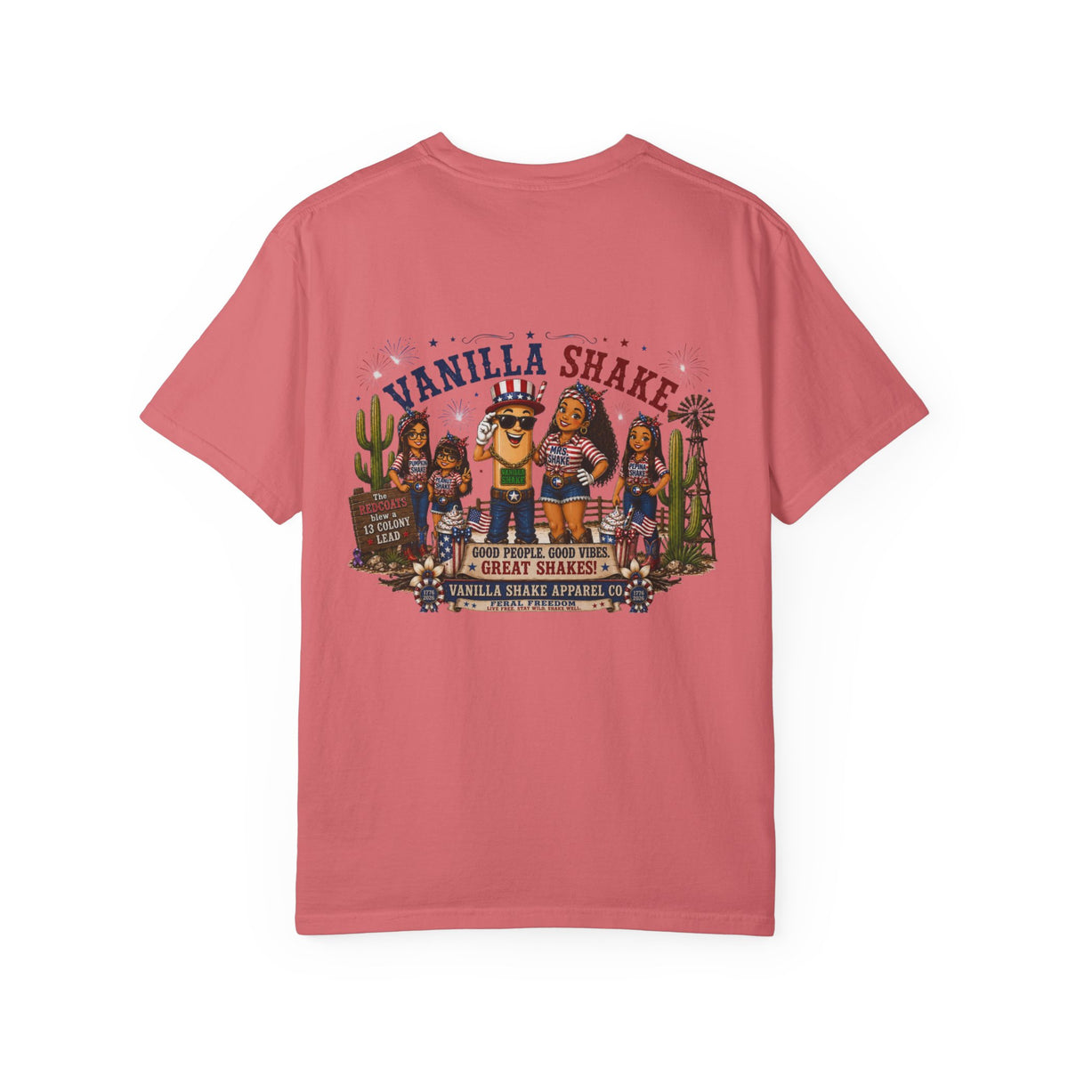 Family Shakes 4th of July-Unisex Garment-Dyed T-shirt