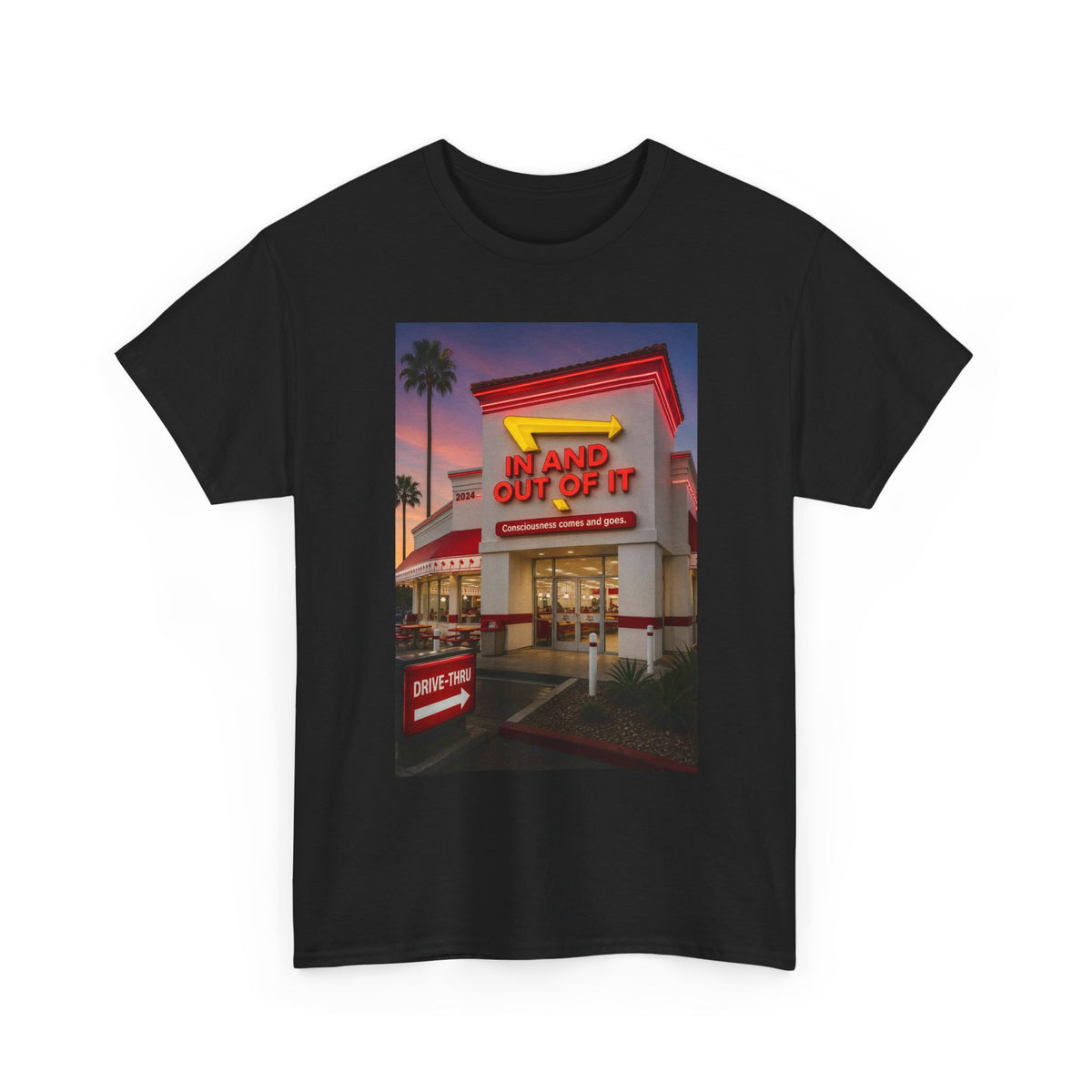 Retro Diner Photo T‑Shirt – 'A Hand Out Of It' Vintage Neon Tee