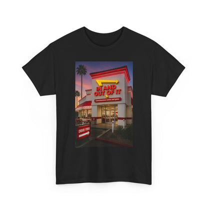 Retro Diner Photo T‑Shirt – 'A Hand Out Of It' Vintage Neon Tee