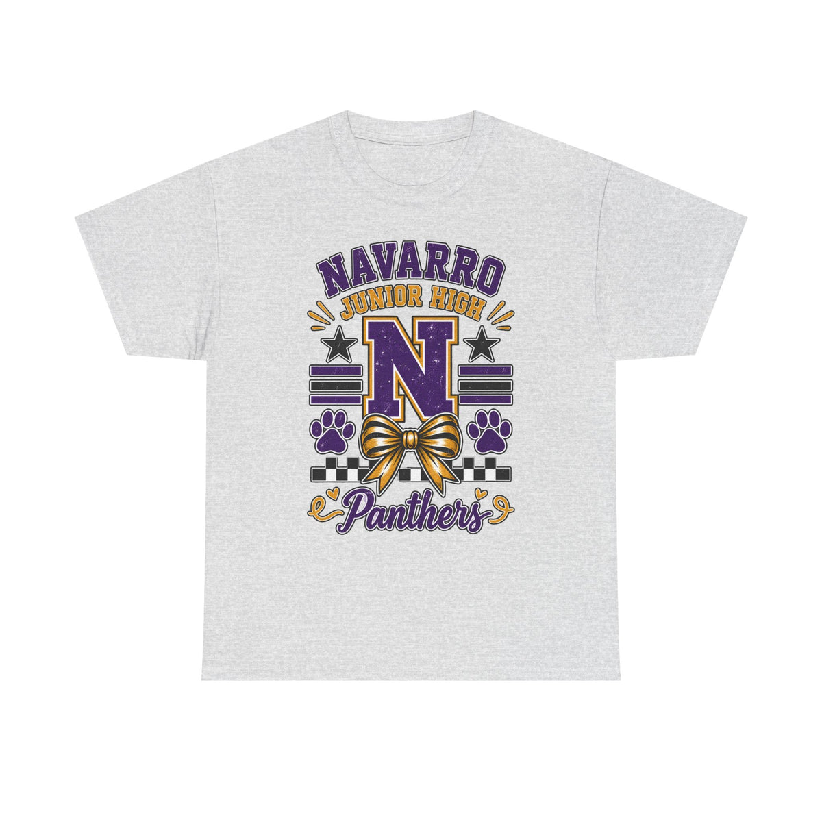 Navarro Junior High Panthers T-Shirt – School Spirit Tee with Purple & Gold Mascot Design