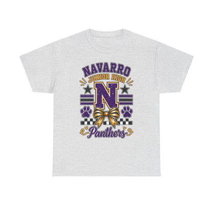 Navarro Junior High Panthers T-Shirt – School Spirit Tee with Purple & Gold Mascot Design