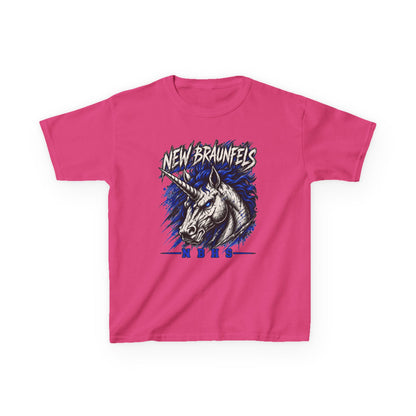 New Braunfels Unicorn Kids T‑Shirt — Blue Graphic Tee for Children