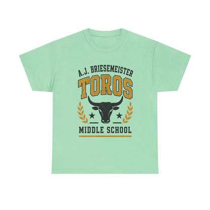 Toros Middle School Tee — A.J. Briesemeister School Spirit T-Shirt