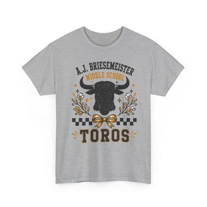 Toros Middle School Tee — A.J. Briesemeister School Spirit T-Shirt