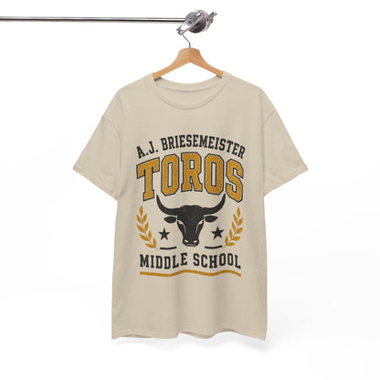 Toros Middle School Tee — A.J. Briesemeister School Spirit T-Shirt